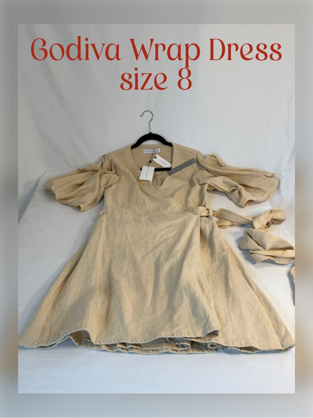 Godiva Beige Wrap Dress - Women's Casual Wrap Dress